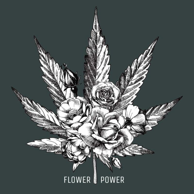 The Social Weed Flower Power Tshirt