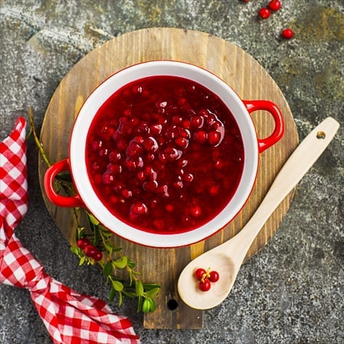 Infused cranberry sauce
