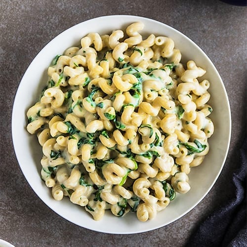 infused spinach mac and cheese