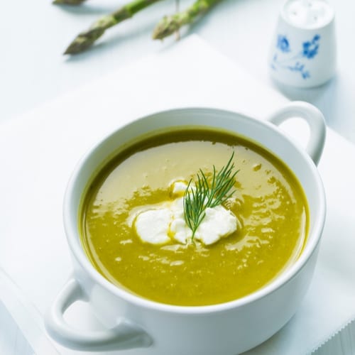 Dill asparagus soup